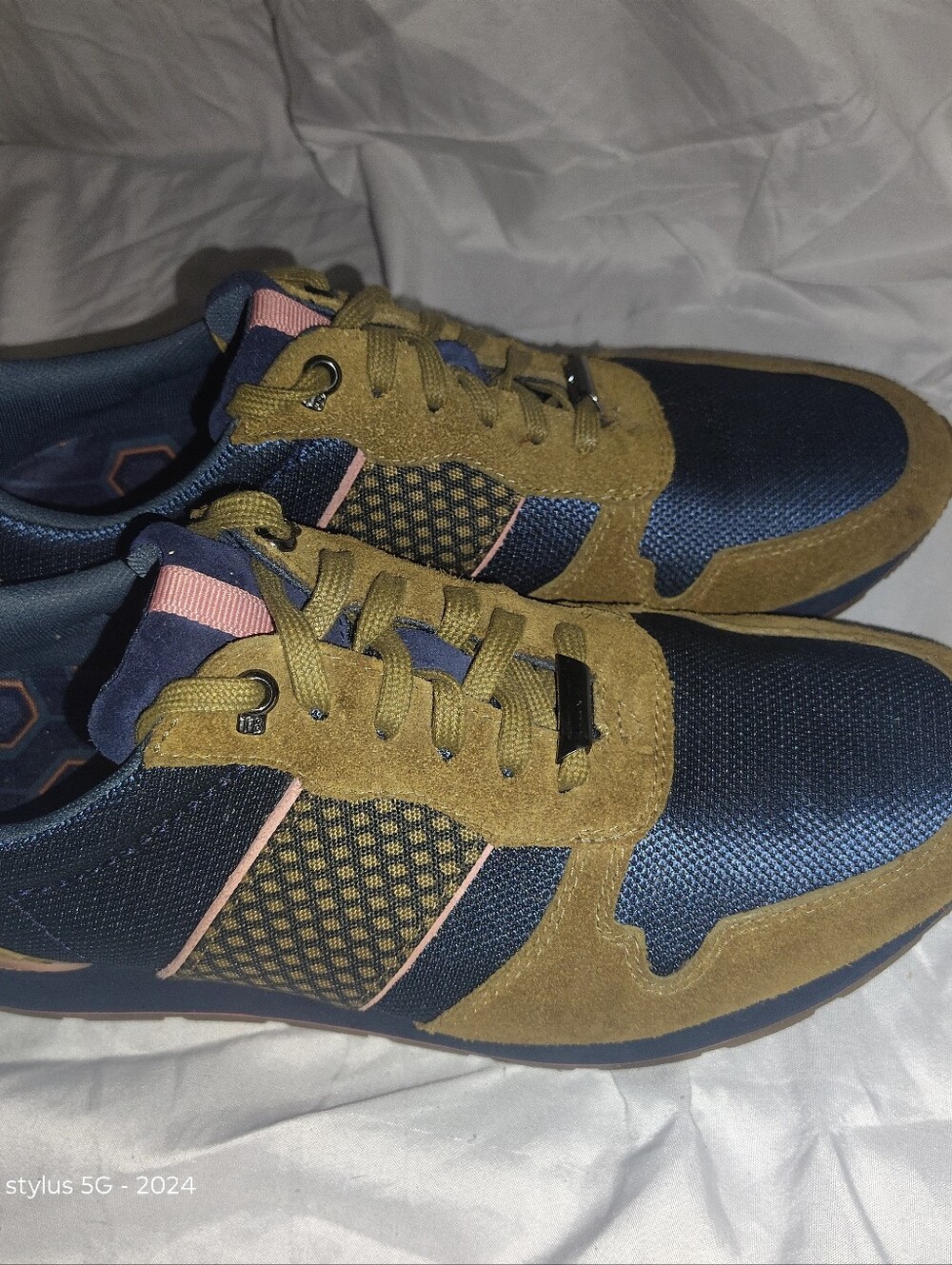 Ted Baker Women's Navy, Tan & Pink Suede-Trim Sneakers
